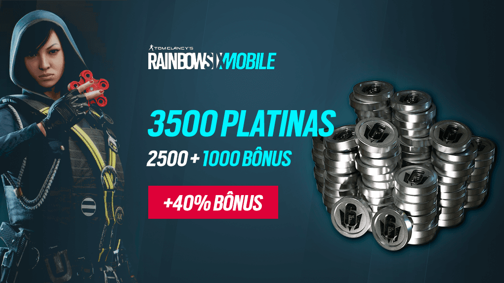 Rainbow Six Mobile - 3.500 Platinas (2.500 + 1.000 Bônus)