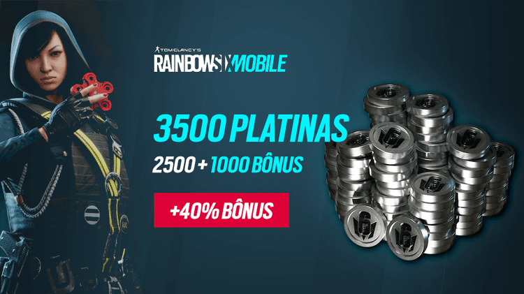 Rainbow Six Mobile - 3.500 Platinas (2.500 + 1.000 Bônus)