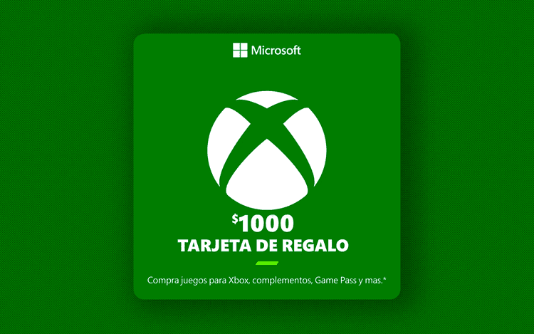 Tarjeta de regalo digital de Xbox de $1000 (México)