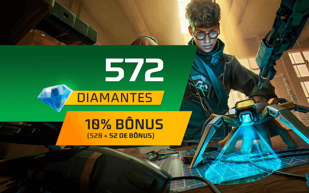 Recarga Free Fire - 520 Diamantes +10% de Bônus
