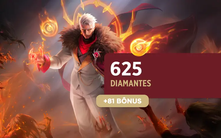 Mobile Legends - 625 Diamantes + 81 Bônus [Exclusivo Brasil]