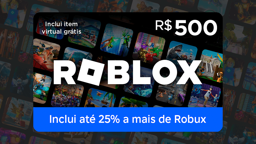 R$500 Roblox - Cartão Presente Digital [Exclusivo Brasil]