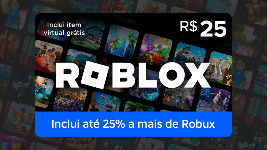 R$25 Roblox - Cartão Presente Digital [Exclusivo Brasil]