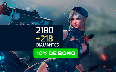 Free Fire - 2180 Diamantes + 10% de Bonus