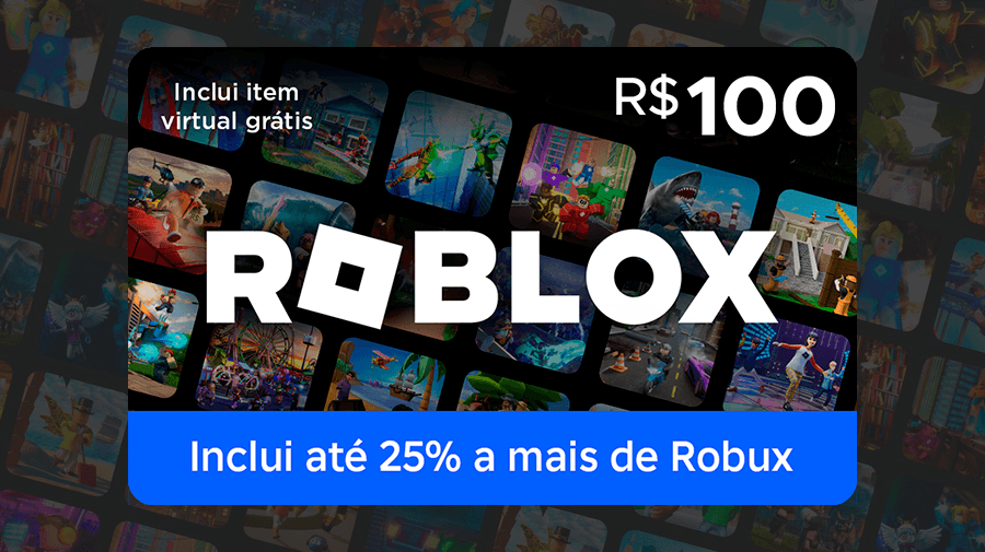 R$100 Roblox - Cartão Presente Digital [Exclusivo Brasil]