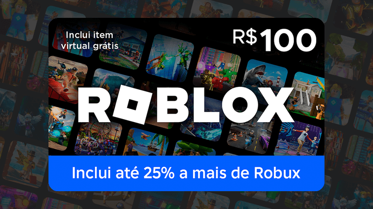 R$100 Roblox - Cartão Presente Digital [Exclusivo Brasil]
