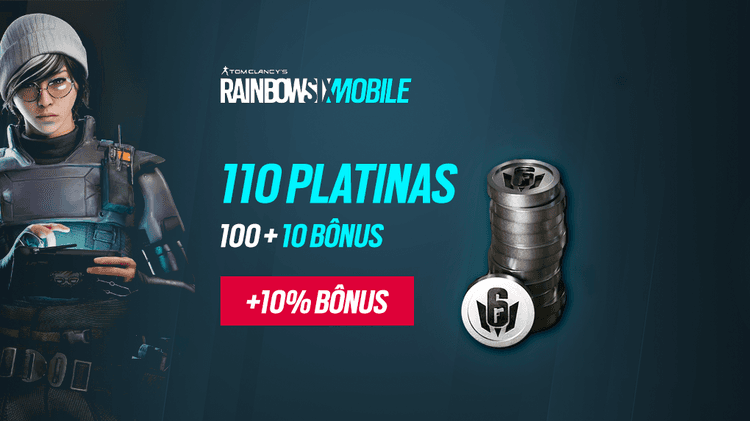 Rainbow Six Mobile - 110 Platinas (100 + 10 Bônus)