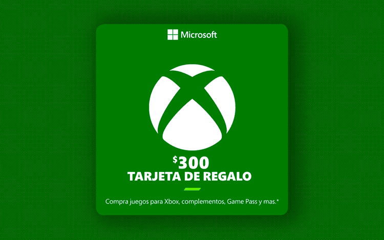 Tarjeta de regalo digital de Xbox de $300 (México)