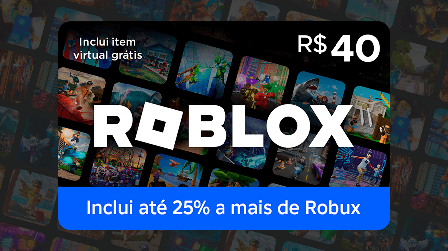 R$40 Roblox - Cartão Presente Digital [Exclusivo Brasil]