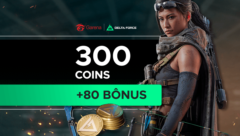 Garena Delta Force - 300 Delta Coins + Bônus de 80