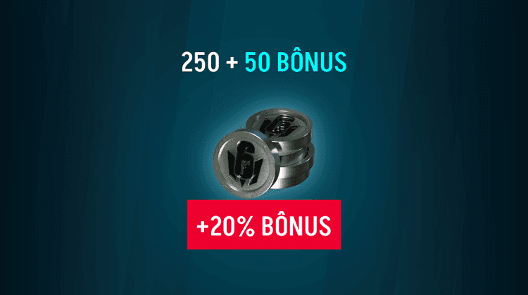 Rainbow Six Mobile - 250 Platina + Bônus de 50