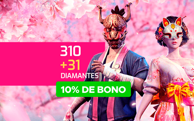 Free Fire - 310 Diamantes + 10% de Bonus