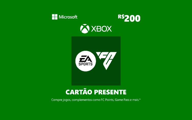 Cartão Presente R$200 XBOX EA FC