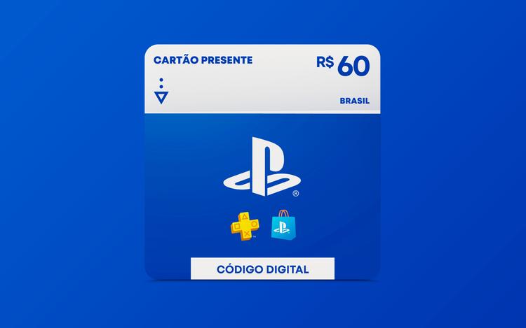 R$60 PlayStation Store - Cartão Presente Digital [Exclusivo Brasil]