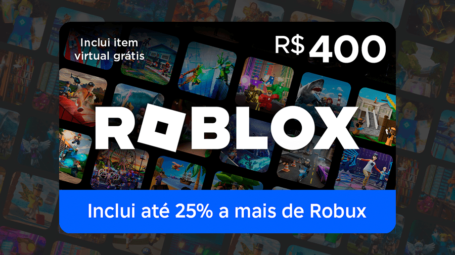 R$400 Roblox - Cartão Presente Digital [Exclusivo Brasil]