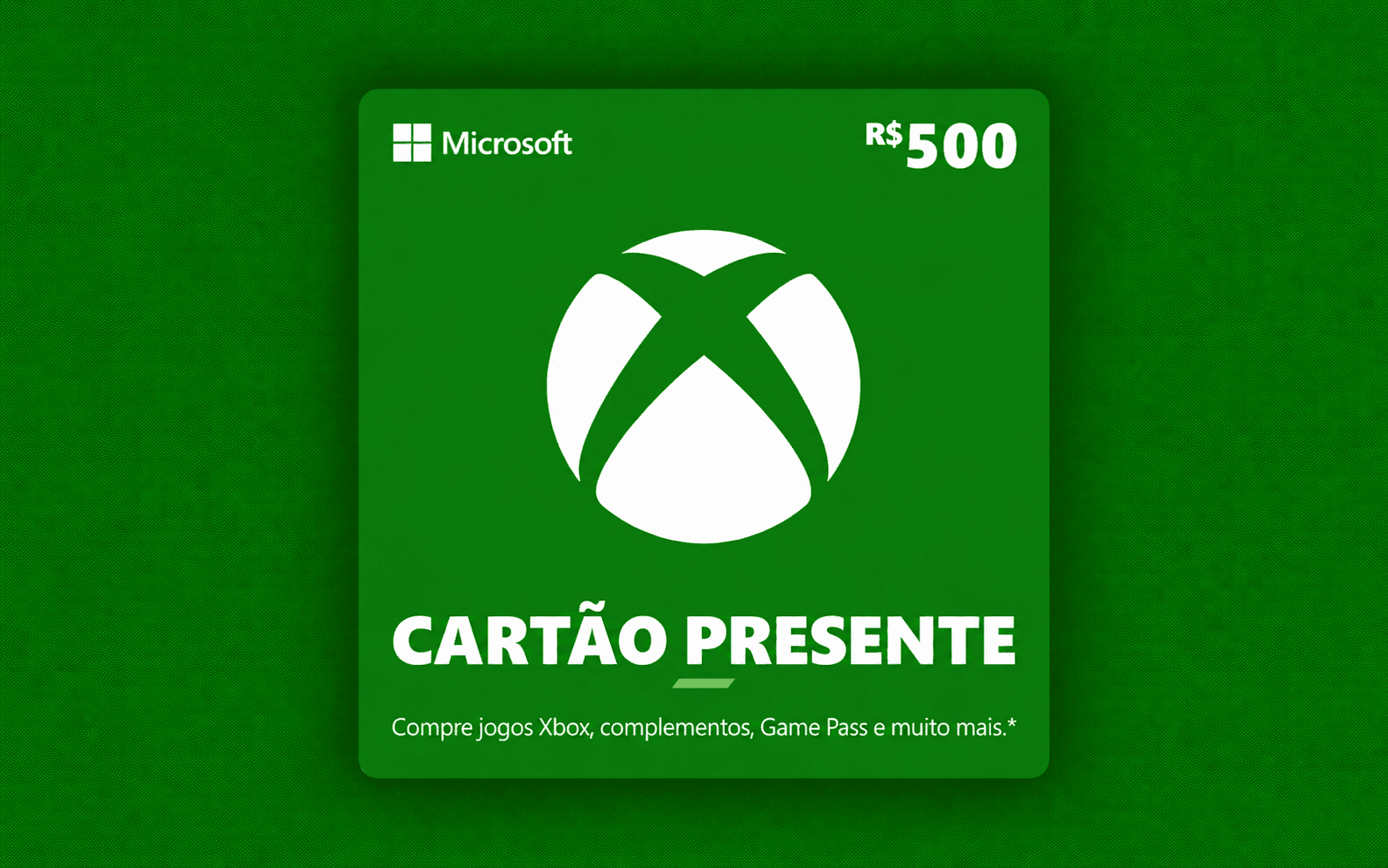 R$ 500 Gift Card Xbox - Cartão Presente Digital
