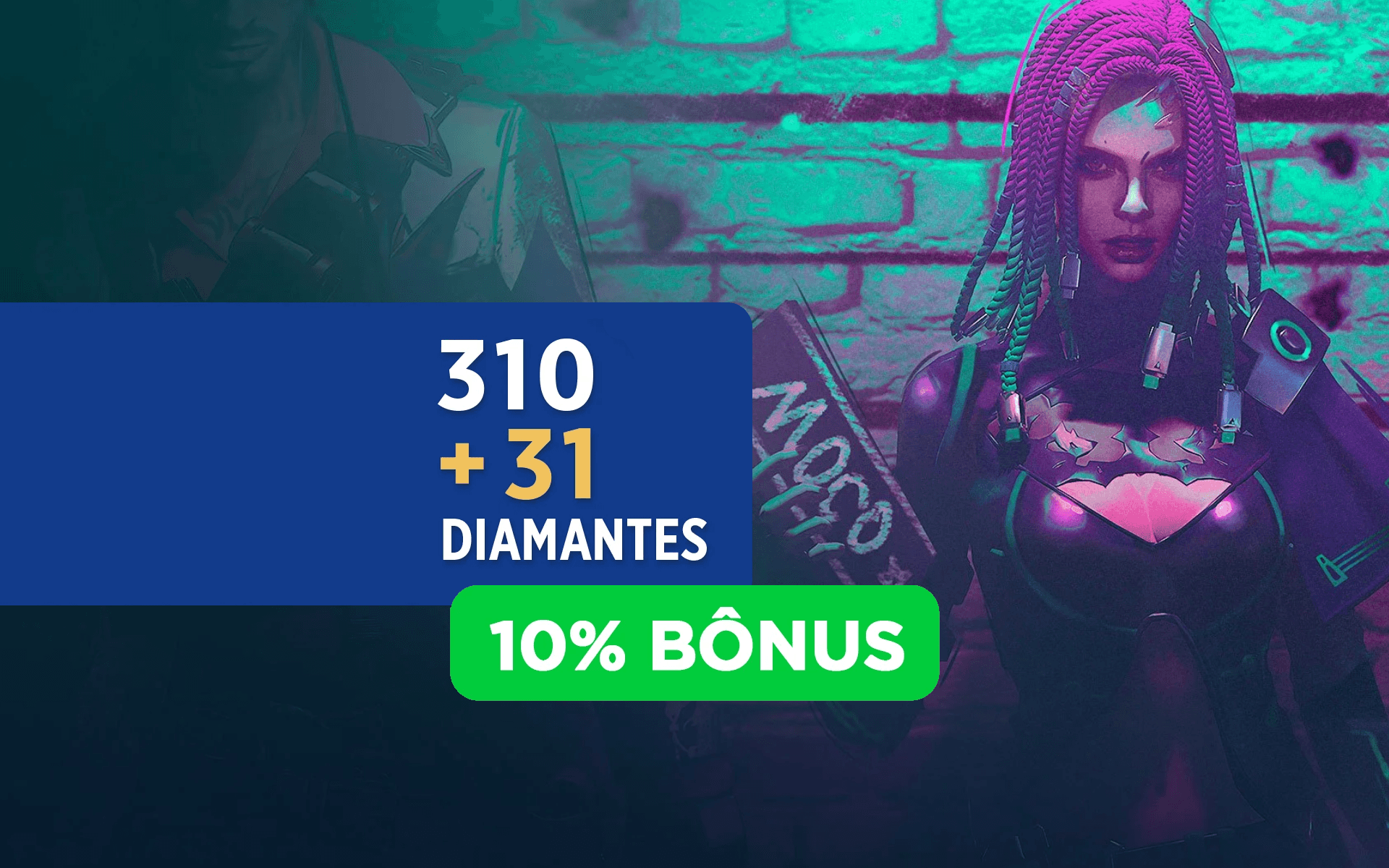 Free Fire - 310 Diamantes +10% de Bônus