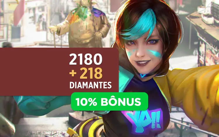 Recarga Free Fire - 2.180 Diamantes +10% de Bônus