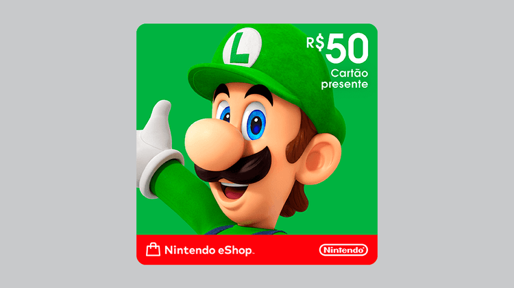 R$50 Nintendo eShop - Cartão Presente