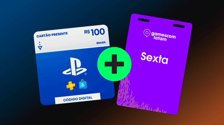 R$100 Gift Card PlayStation Store - Cartão Presente [Exclusivo Brasil] + Vale-ingresso gamescom latam 2026 - Sexta