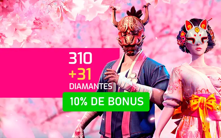 Free Fire - 310 Diamantes + 10% de Bonus