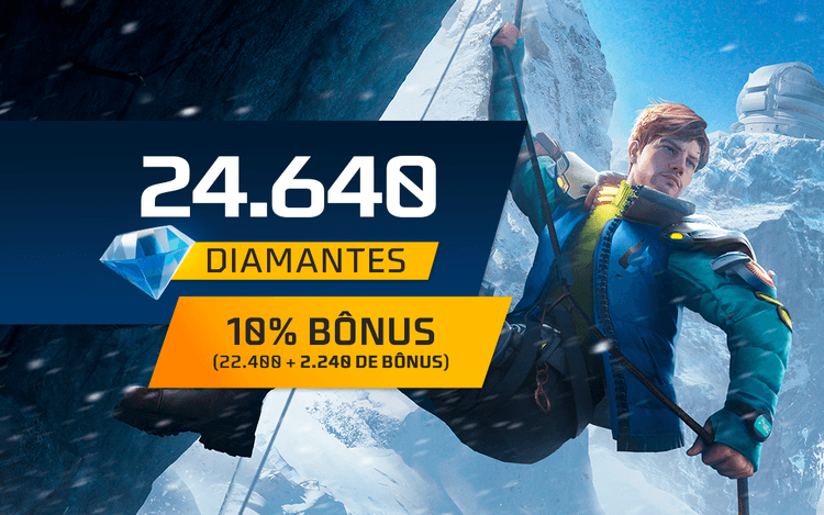 Recarga Free Fire - 22.400 Diamantes +10% de Bônus