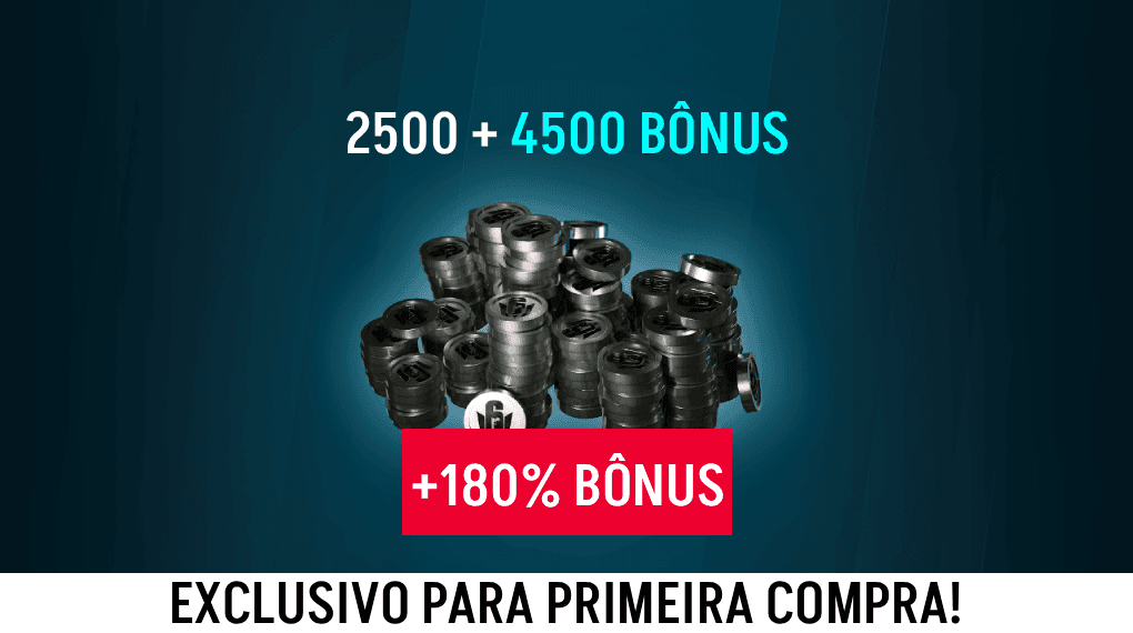 Rainbow Six Mobile - 2.500 Platina + Bônus de 4.500 (PRIMEIRA COMPRA!)