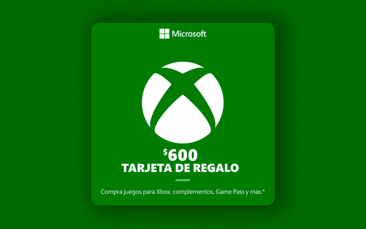 Tarjeta de regalo digital de Xbox de $600 (México)