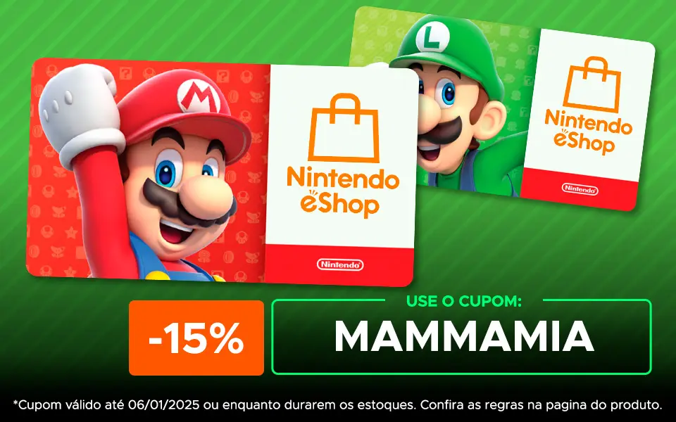 15% OFF com o cupom MAMMAMIA em produtos Nintendo. Confira as regras na pagina do produto.