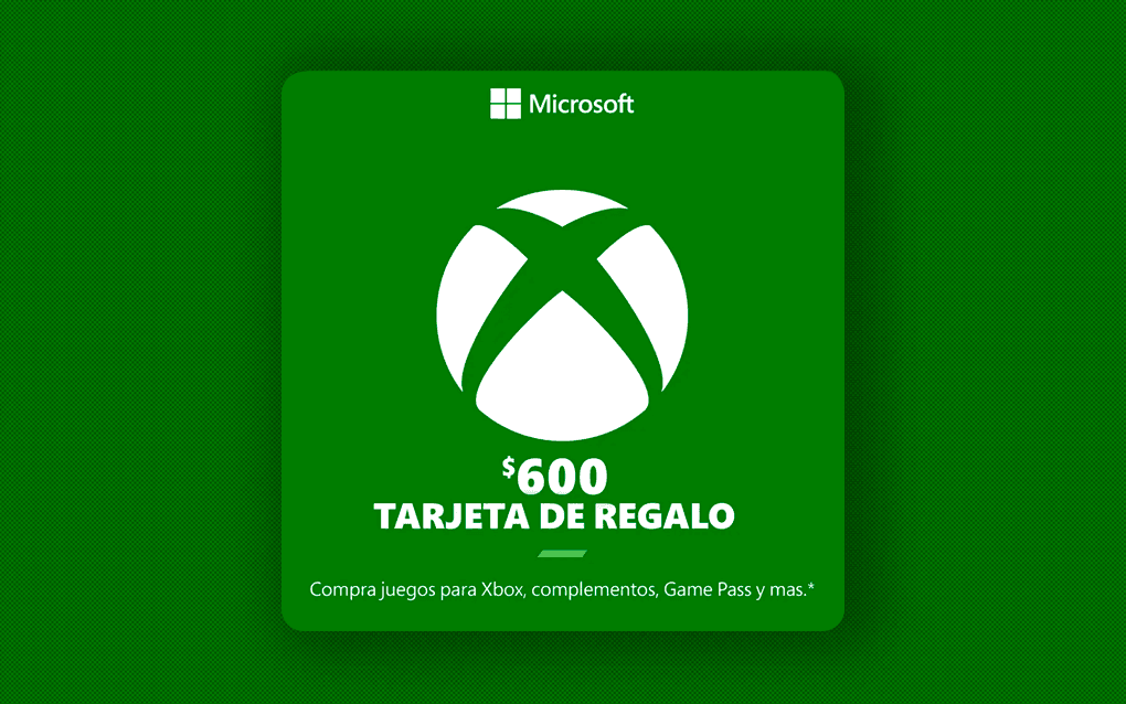 Tarjeta de regalo digital de Xbox de $600 (México)